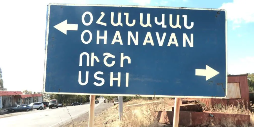 road sign, Armenia
